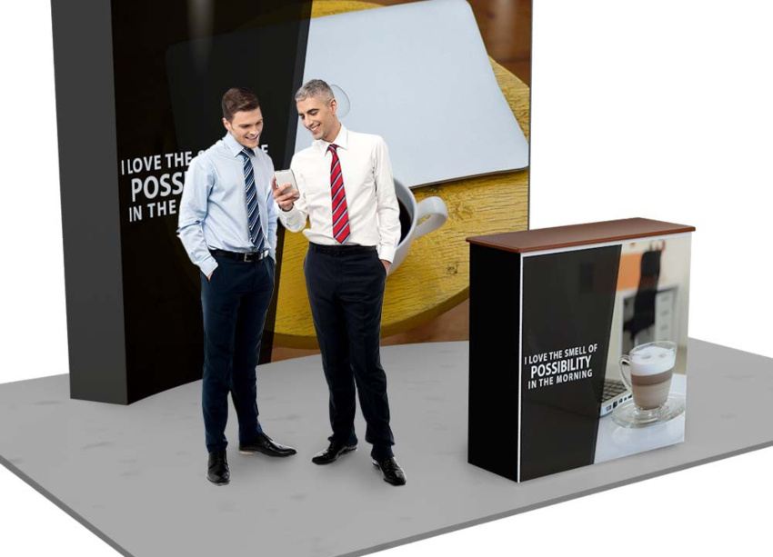 Faltdisplay Pop-Up MODULAR gebogen