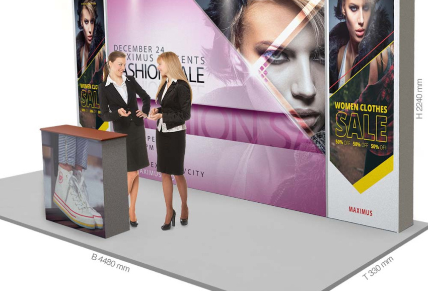Messestand Faltdisplay Pop-Up MODULAR 106